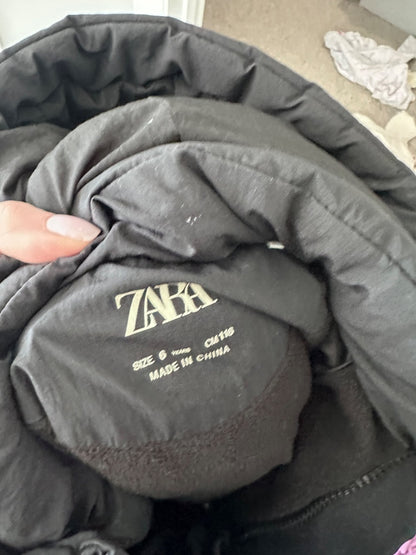 Zara black puffer winter jacket 6y , Kids 6/6X