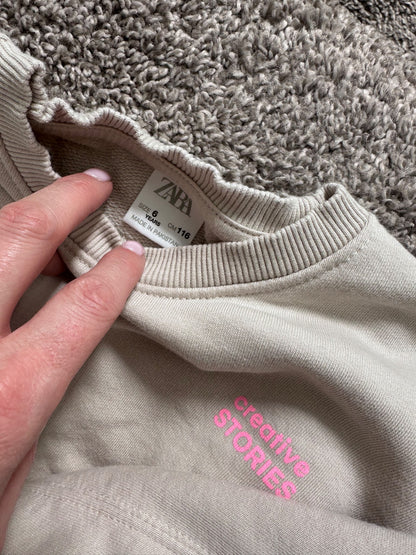 Zara cream sweat suit 5y, Kids 5/5T