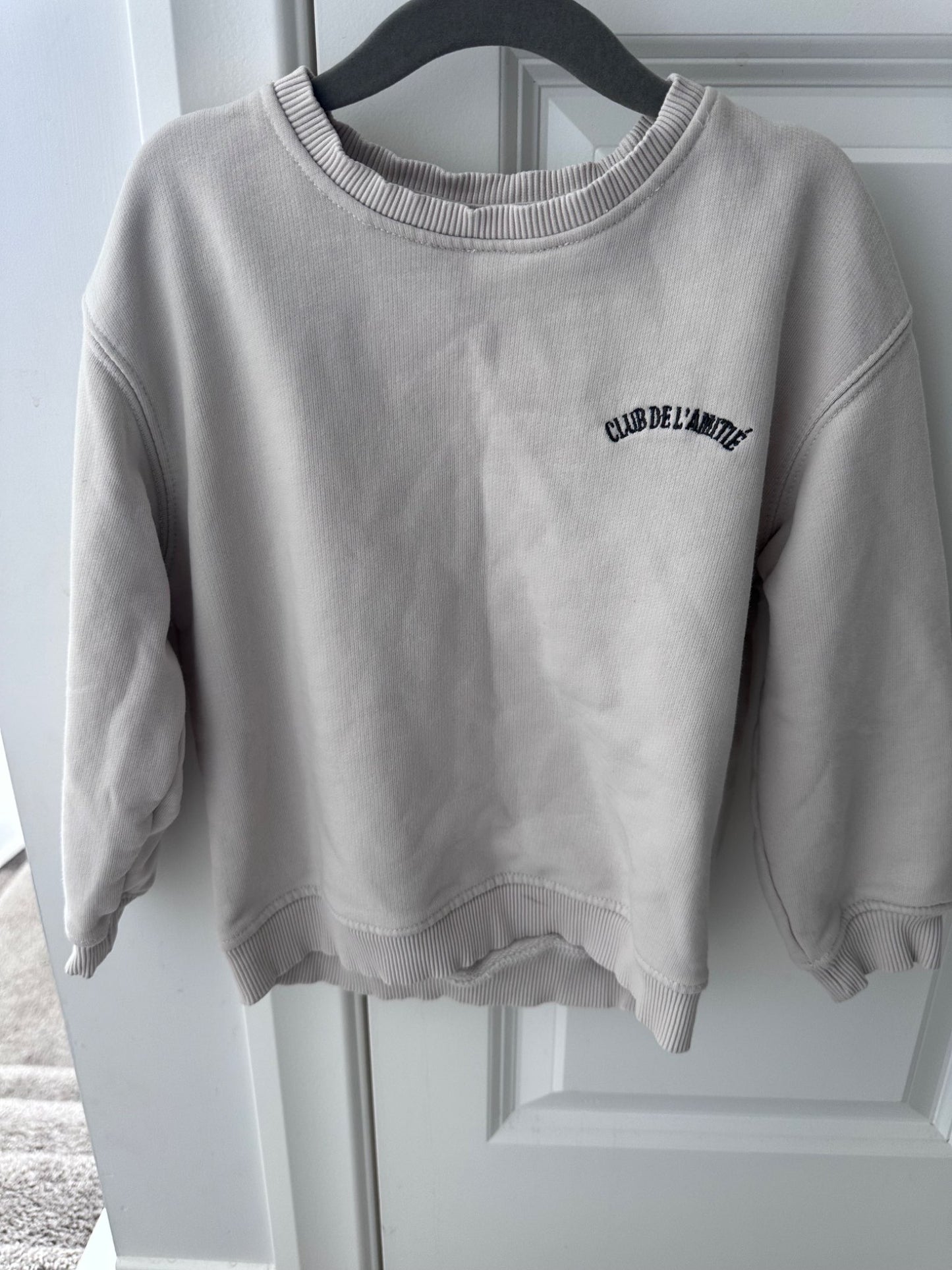 Zara cream sweatshirt 5y, Kids 5/5T