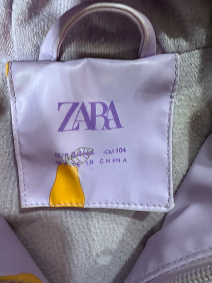 Zara rain coats purple pear 3-4T, Kids 3T