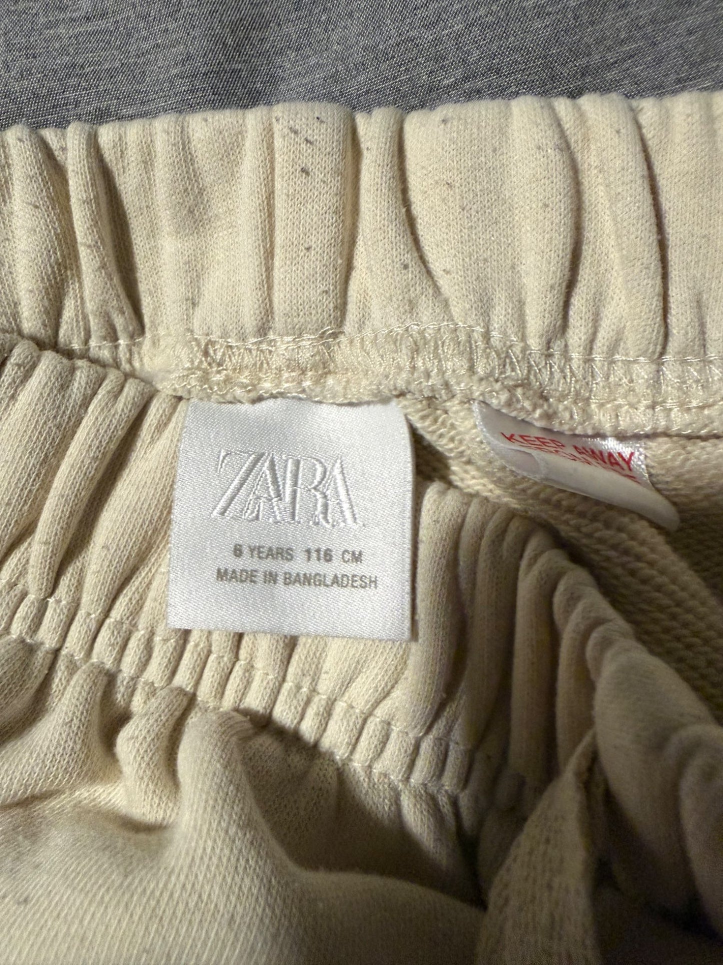 Zara Cream Sweat Suit 6Y , Kids 6/6X