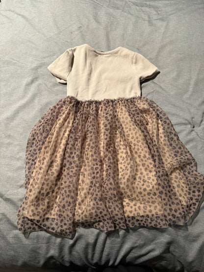 H&M leopard dress 4-6Y , Kids 4/4T