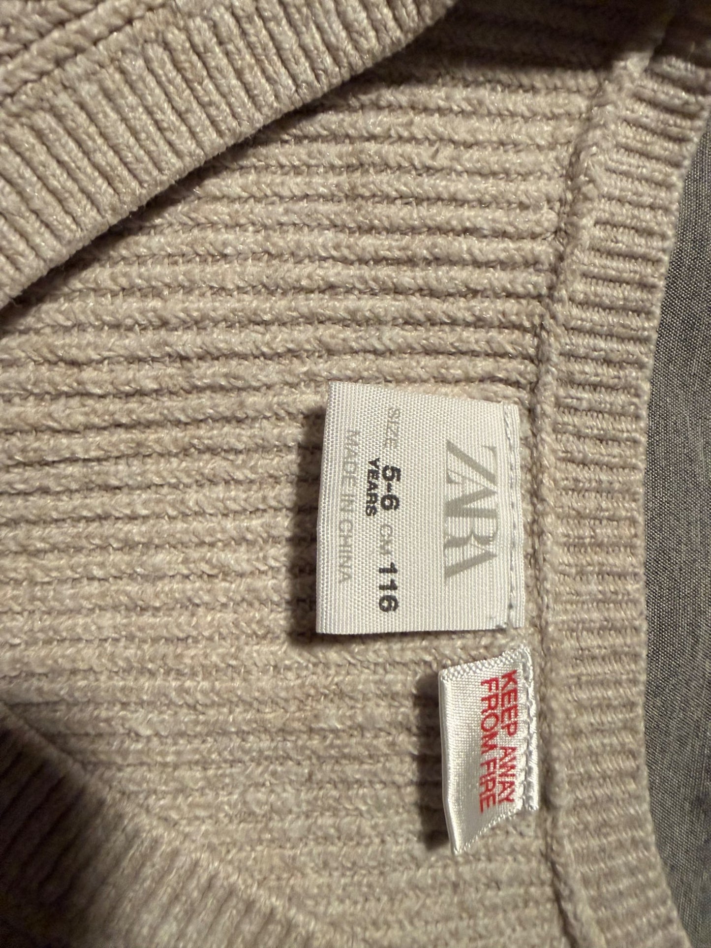 Zara cream sweater cardigan 5-6Y , Kids 5/5T