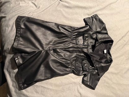 SHEIN faux leather romper 7Y, Kids 7