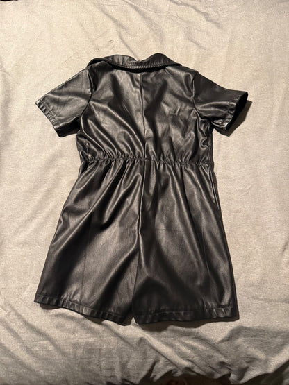SHEIN faux leather romper 7Y, Kids 7