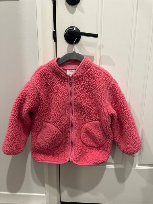 Zara pink Sherpa jacket , Kids 3T