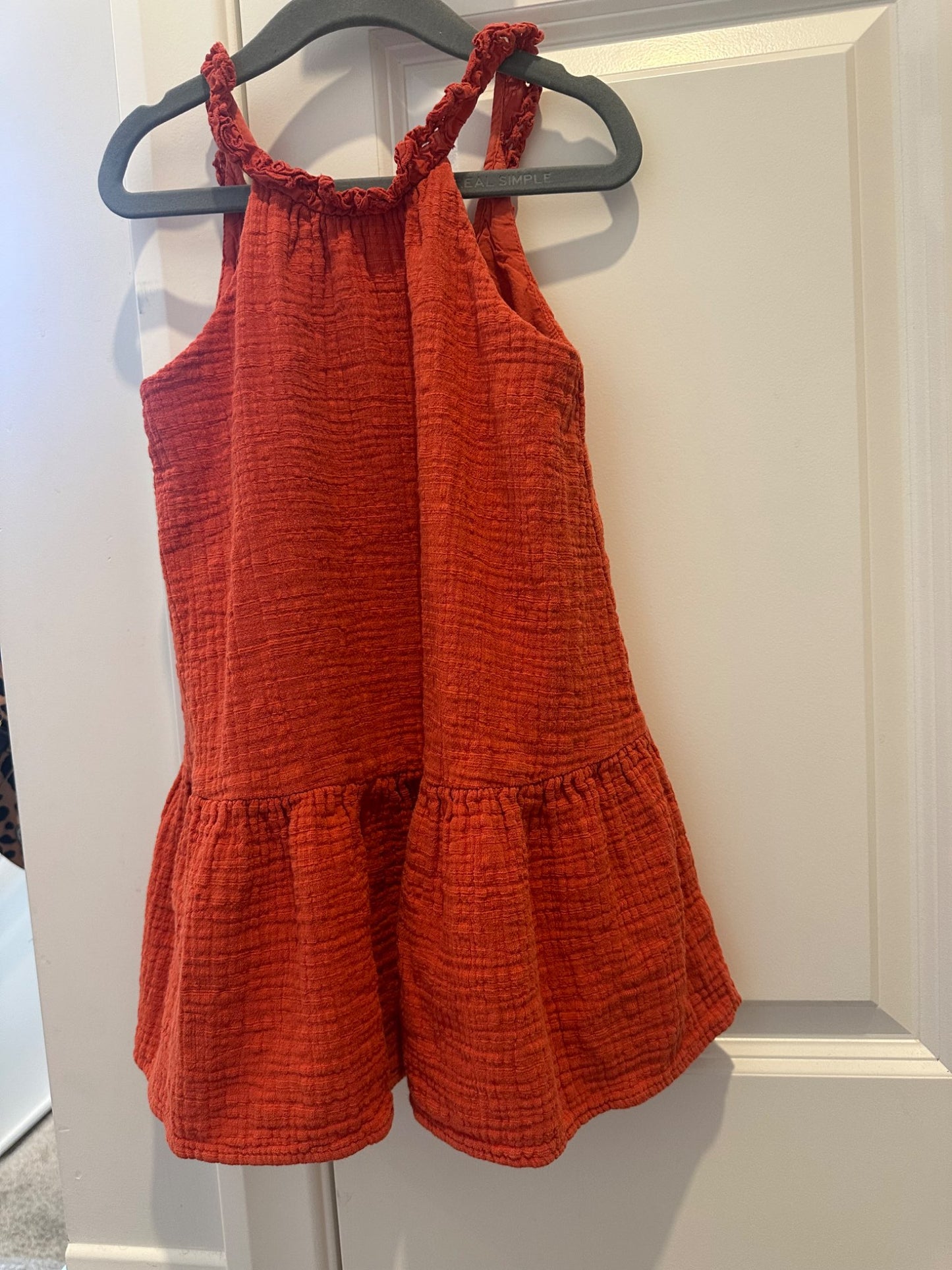 Zara Orange Dress 4-5 Year, Kids 4/4T