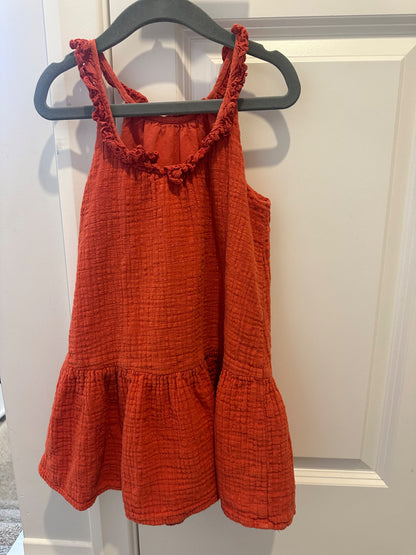 Zara Orange Dress 4-5 Year, Kids 4/4T