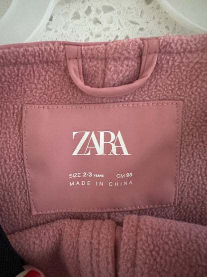 Zara Pink Rubber Rain Pants 2-3 years, Kids 2T