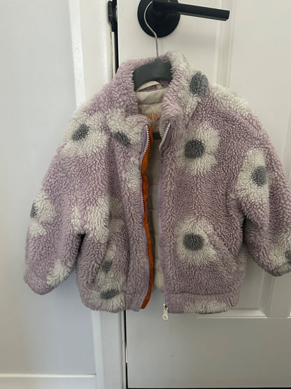 Zara Floral Sherpa Jacket 2-3 Years, Kids 2T