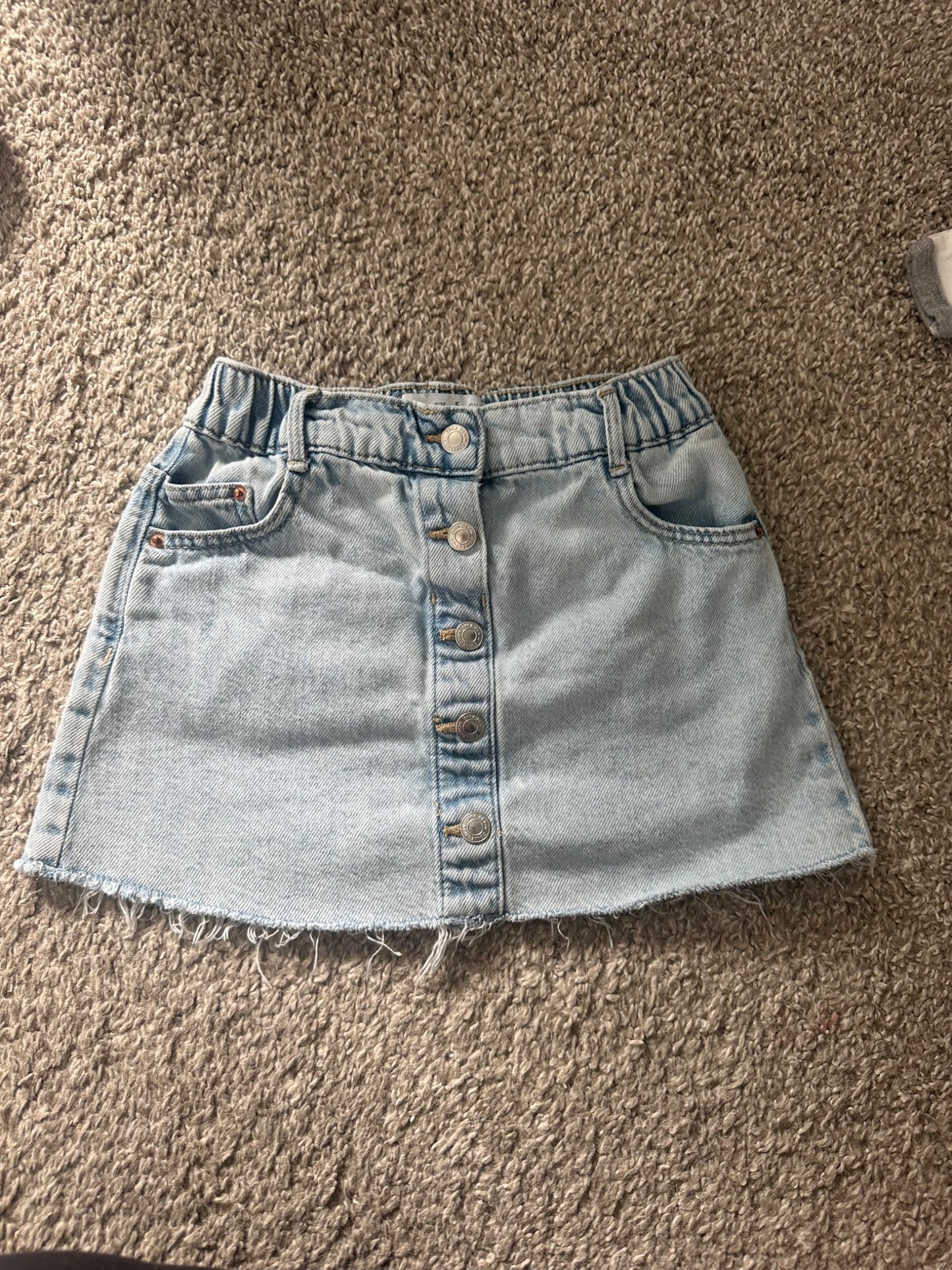 zara blue denim skirt , Kids 5/5T (extra small)