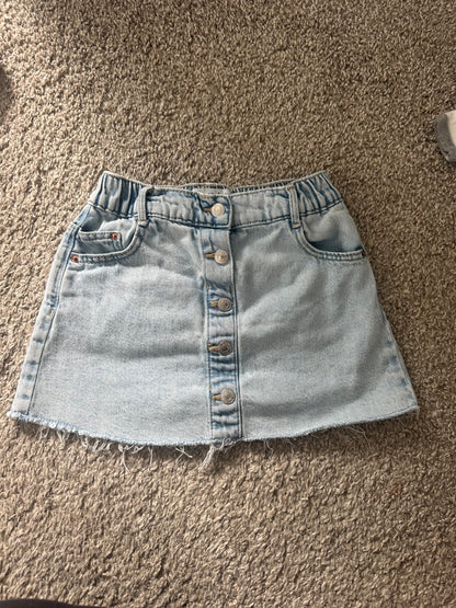 zara blue denim skirt , Kids 5/5T (extra small)