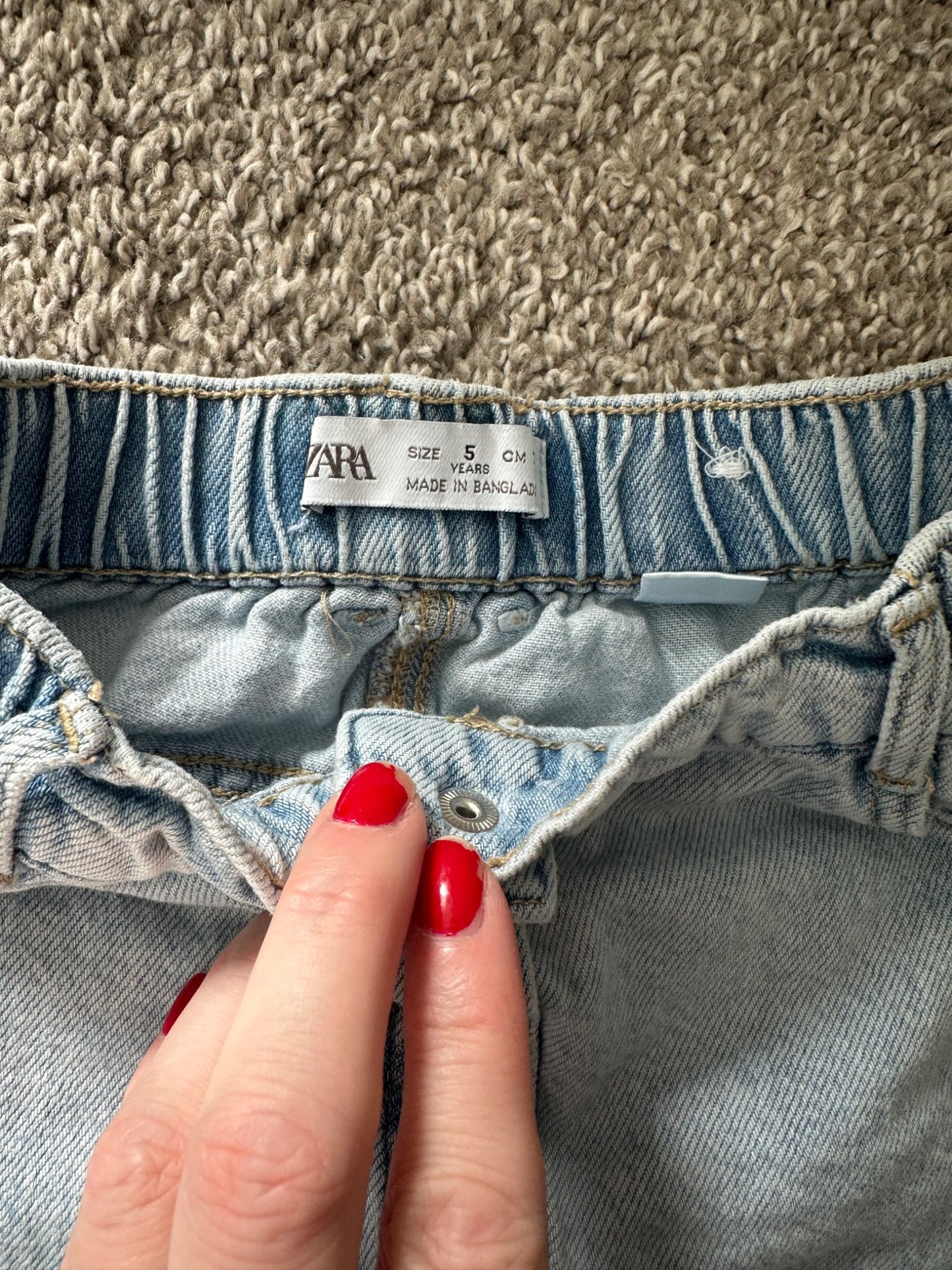 zara blue denim skirt , Kids 5/5T (extra small)