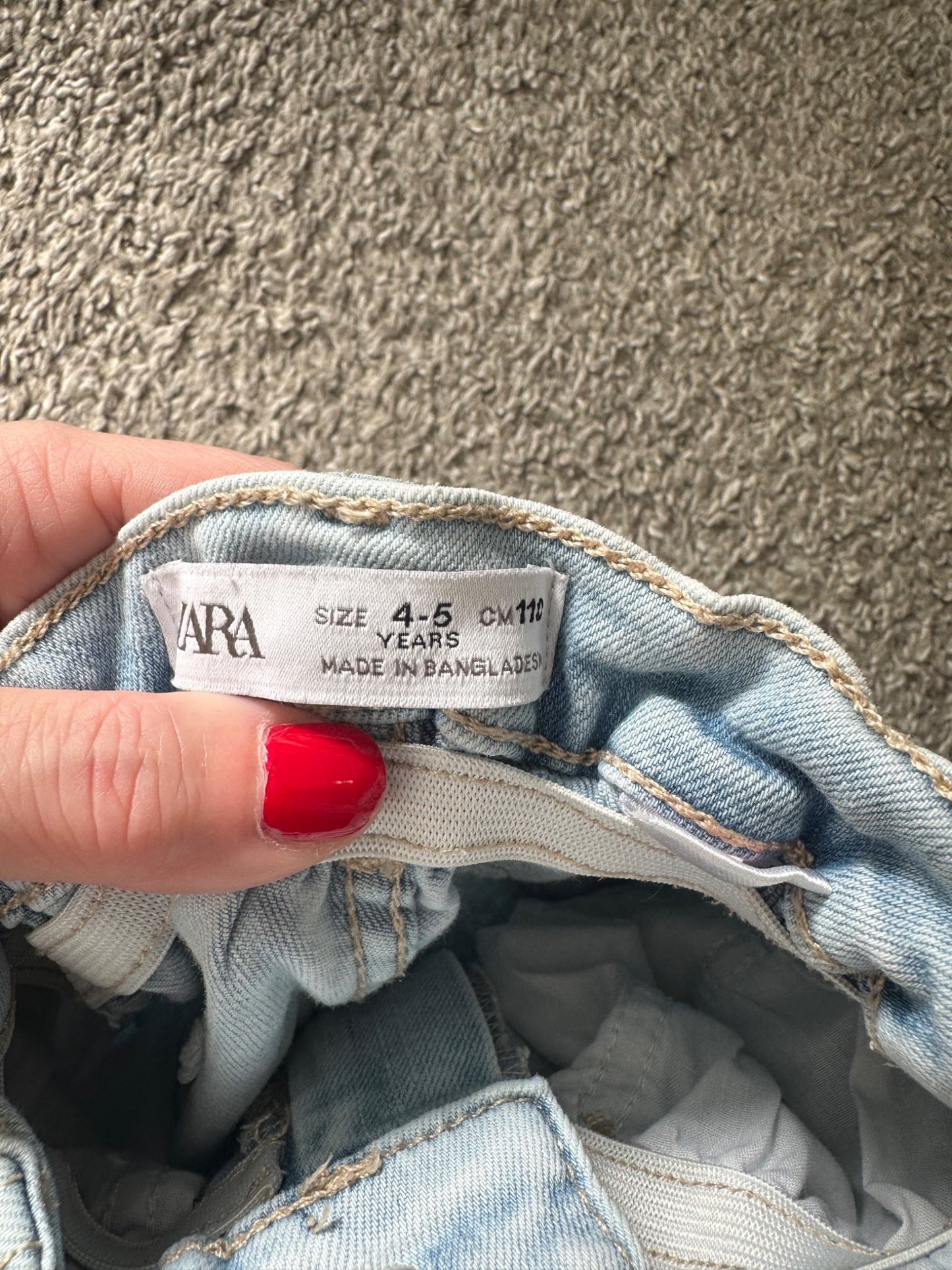 zara blue denim shorts, Kids 5/5T (extra small)