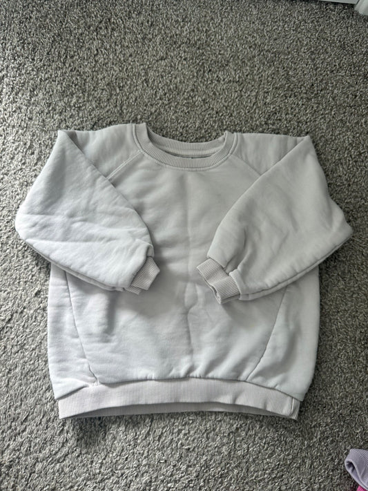 zara white crew sweatshirt, Kids 3T