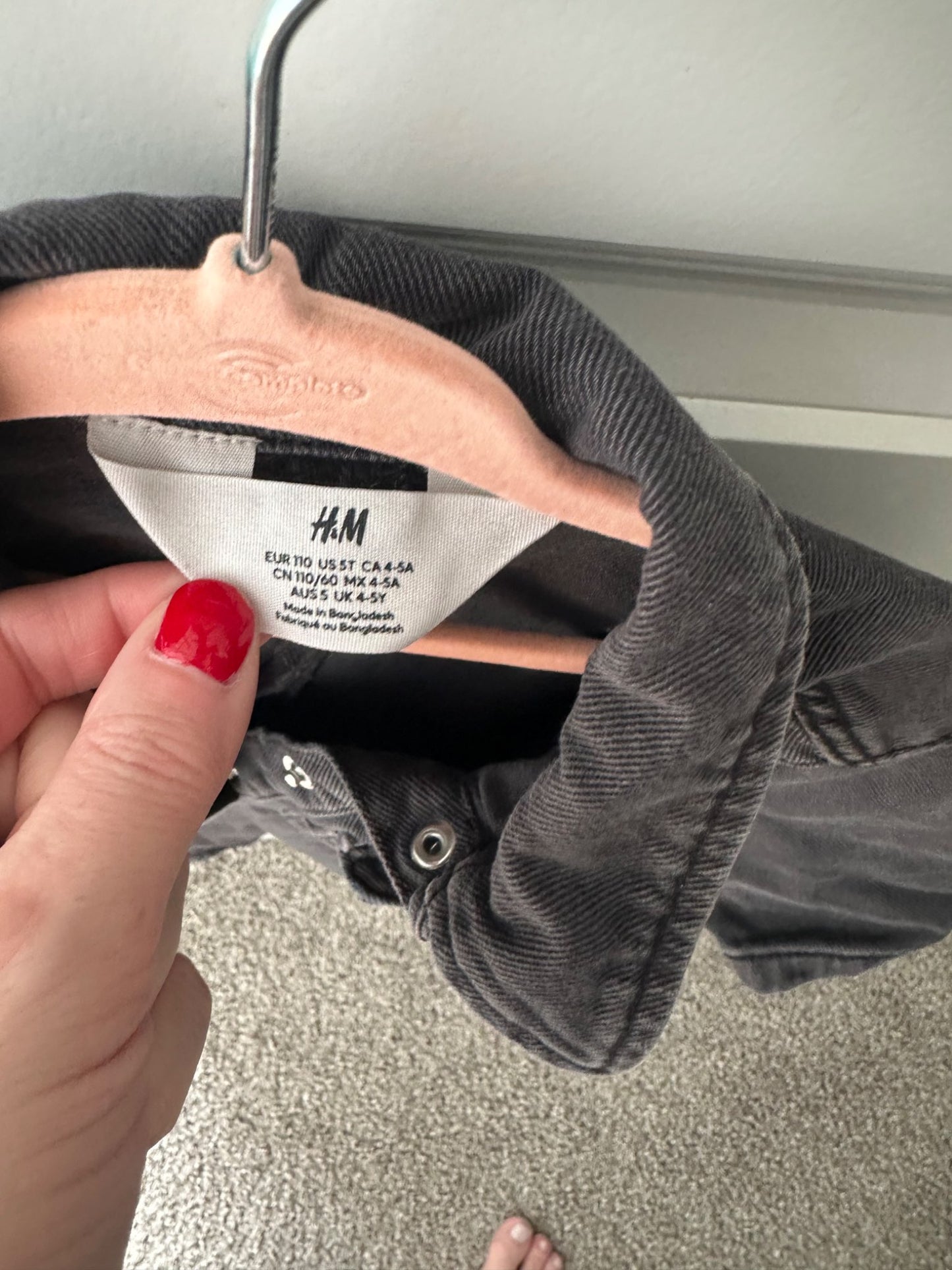 h&m Black Denim Dress, Kids 4/4T