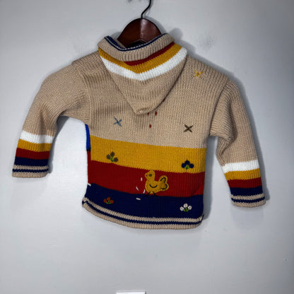 Size 4 Wool Knit Full Zip sweater , Kids 4/4T