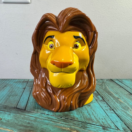Vintage 90s Disney On Ice Simba Flip-Top Cup Mug