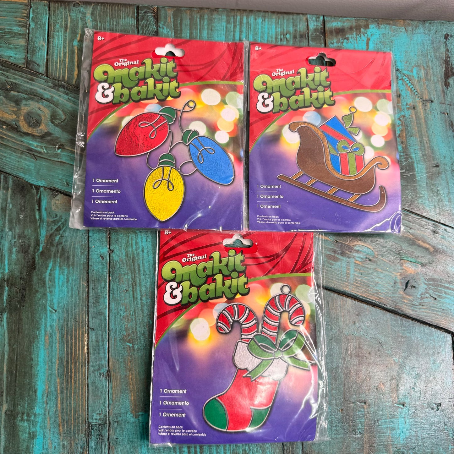 Makit Bakit Christmas Ornament Stained Glass Suncatchers Crafts