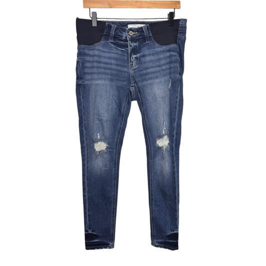 Kancan Tate Maternity Super Skinny Distressed Jeans Size 28, Maternity S (4-6)