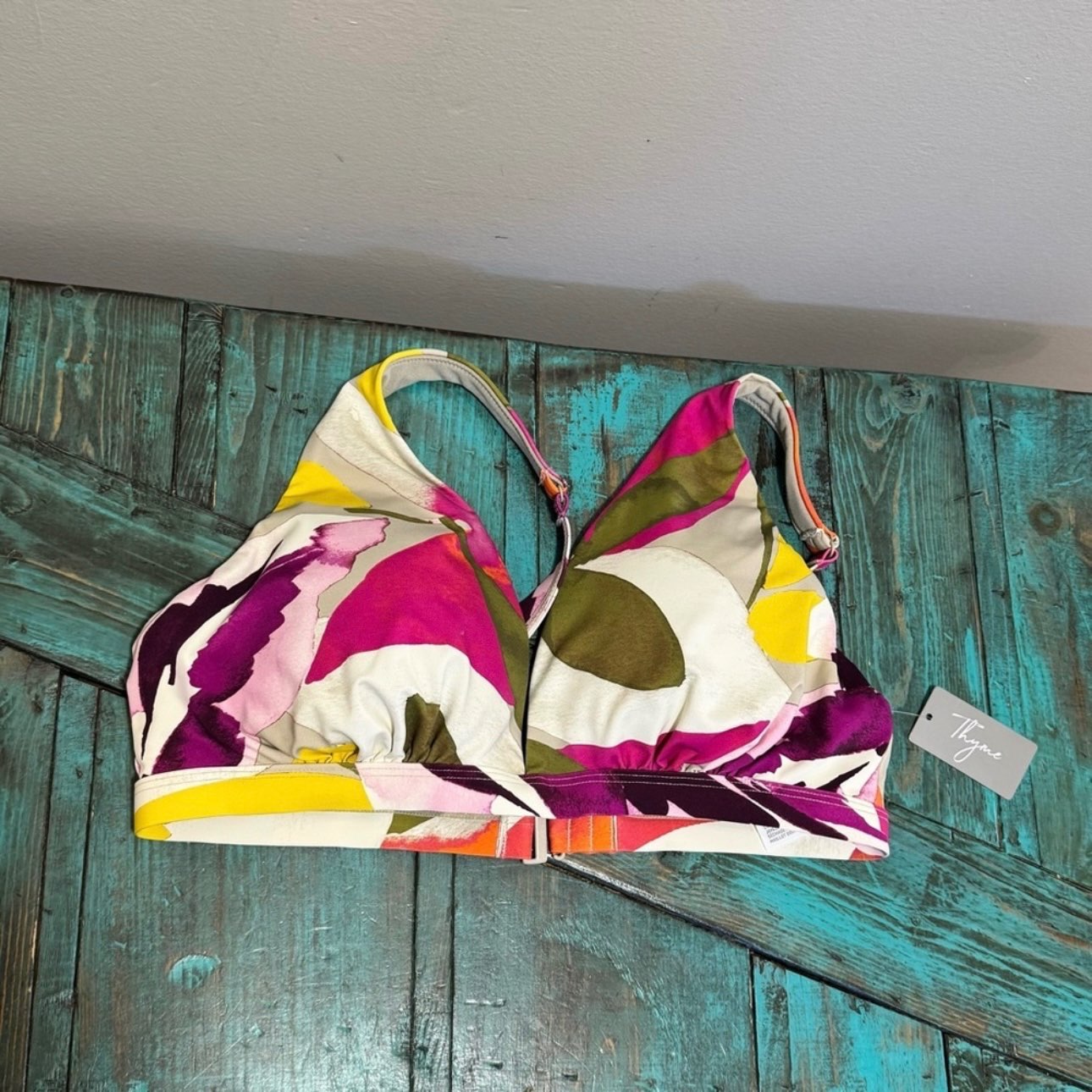 Thyme V-Neck Bikini Top with Adjustable Straps - Thyme Maternity Size Small NWT, Maternity S (4-6)