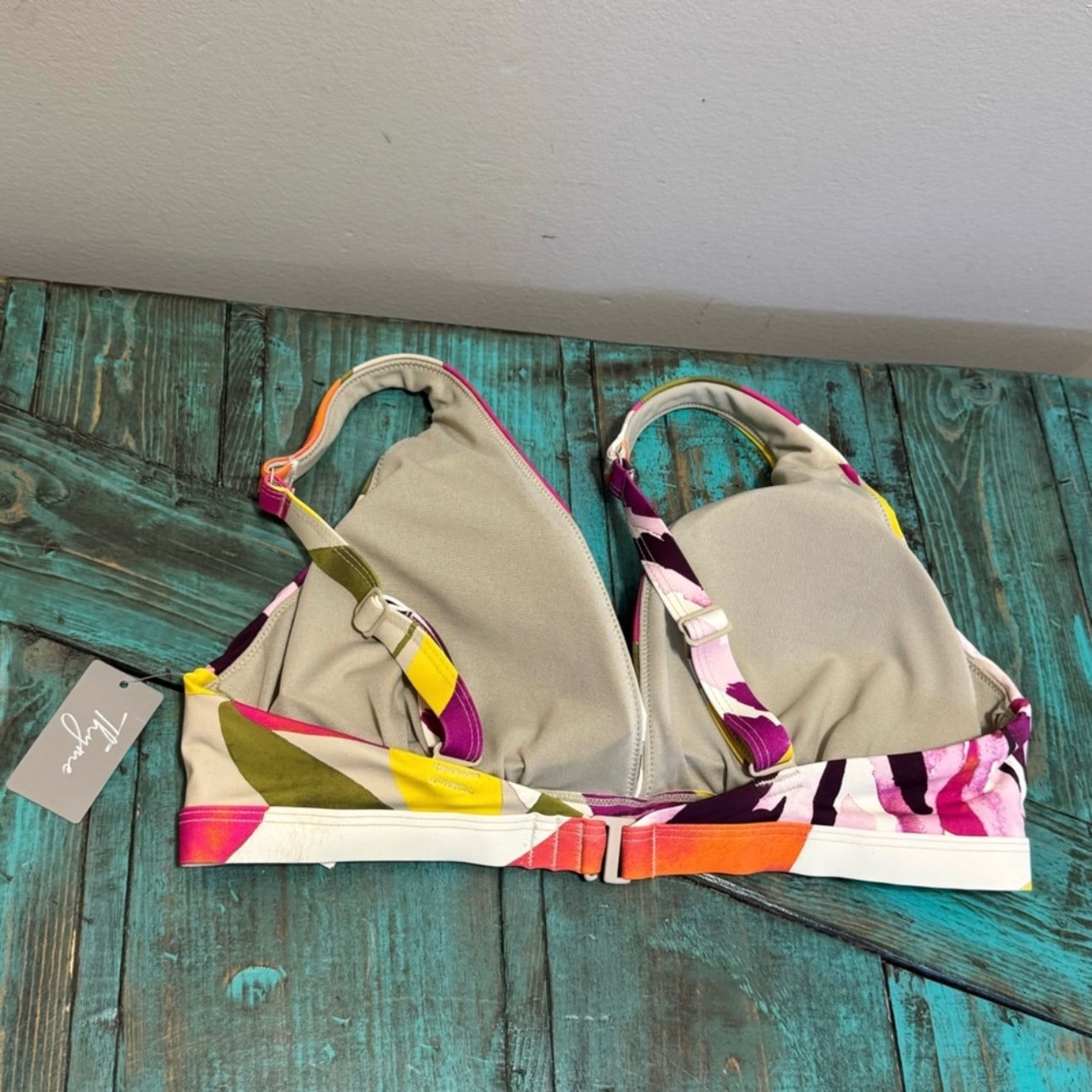 Thyme V-Neck Bikini Top with Adjustable Straps - Thyme Maternity Size Small NWT, Maternity S (4-6)