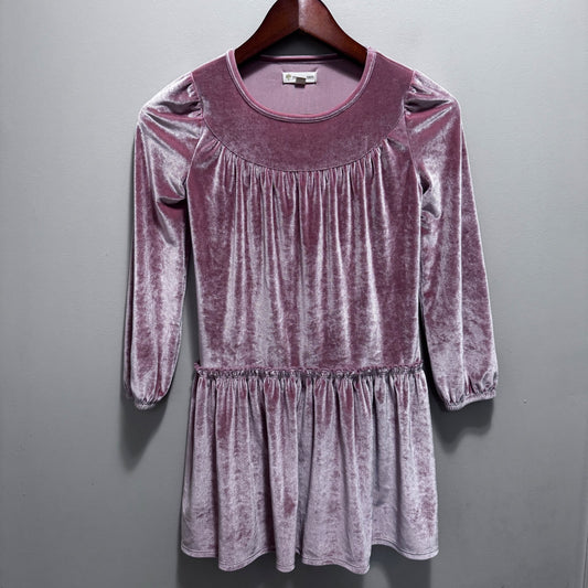 Size 7 Tucker + Tate Pink Velvet Dress, Kids 7 & 8 (small)