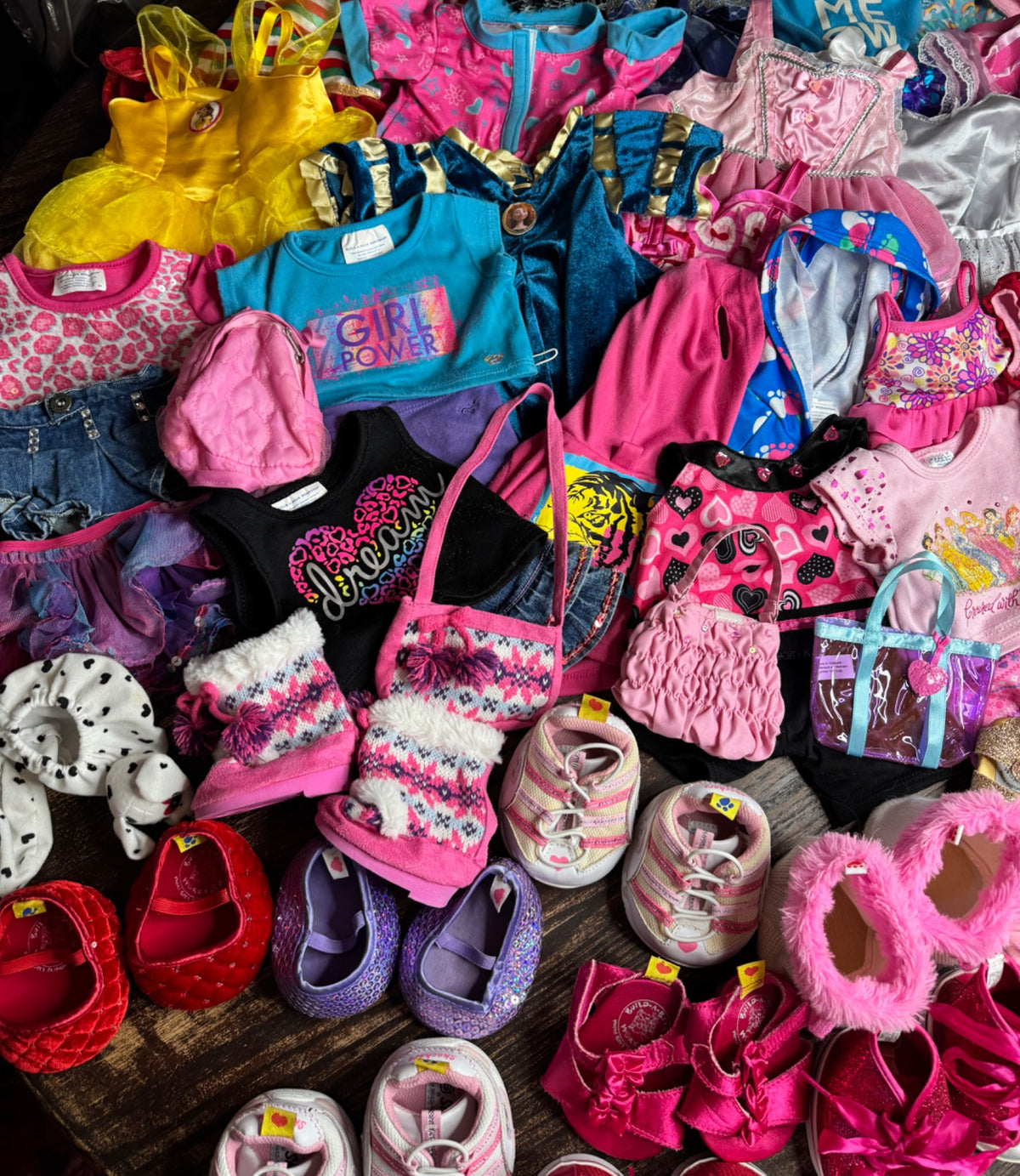 54 Piece Clothing Lot of Build a Bear Outfits and Accessories