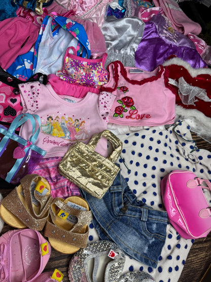 54 Piece Clothing Lot of Build a Bear Outfits and Accessories