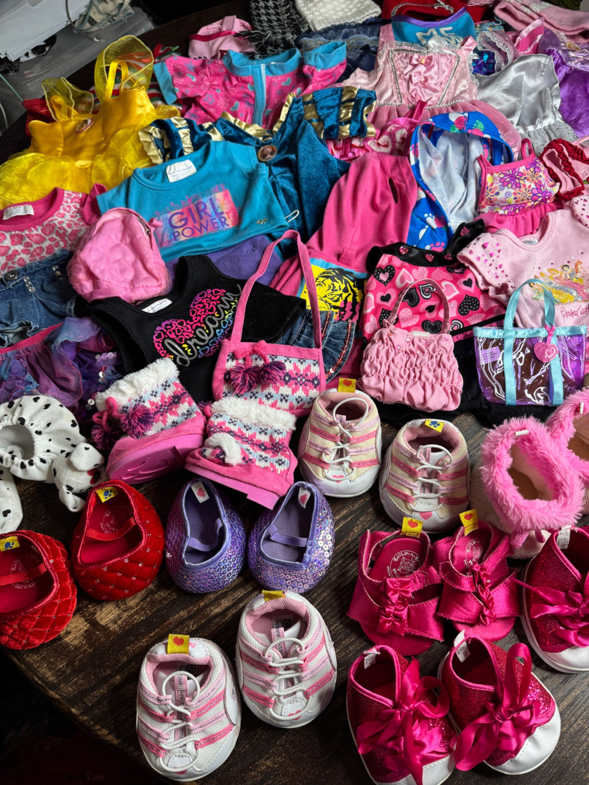 54 Piece Clothing Lot of Build a Bear Outfits and Accessories