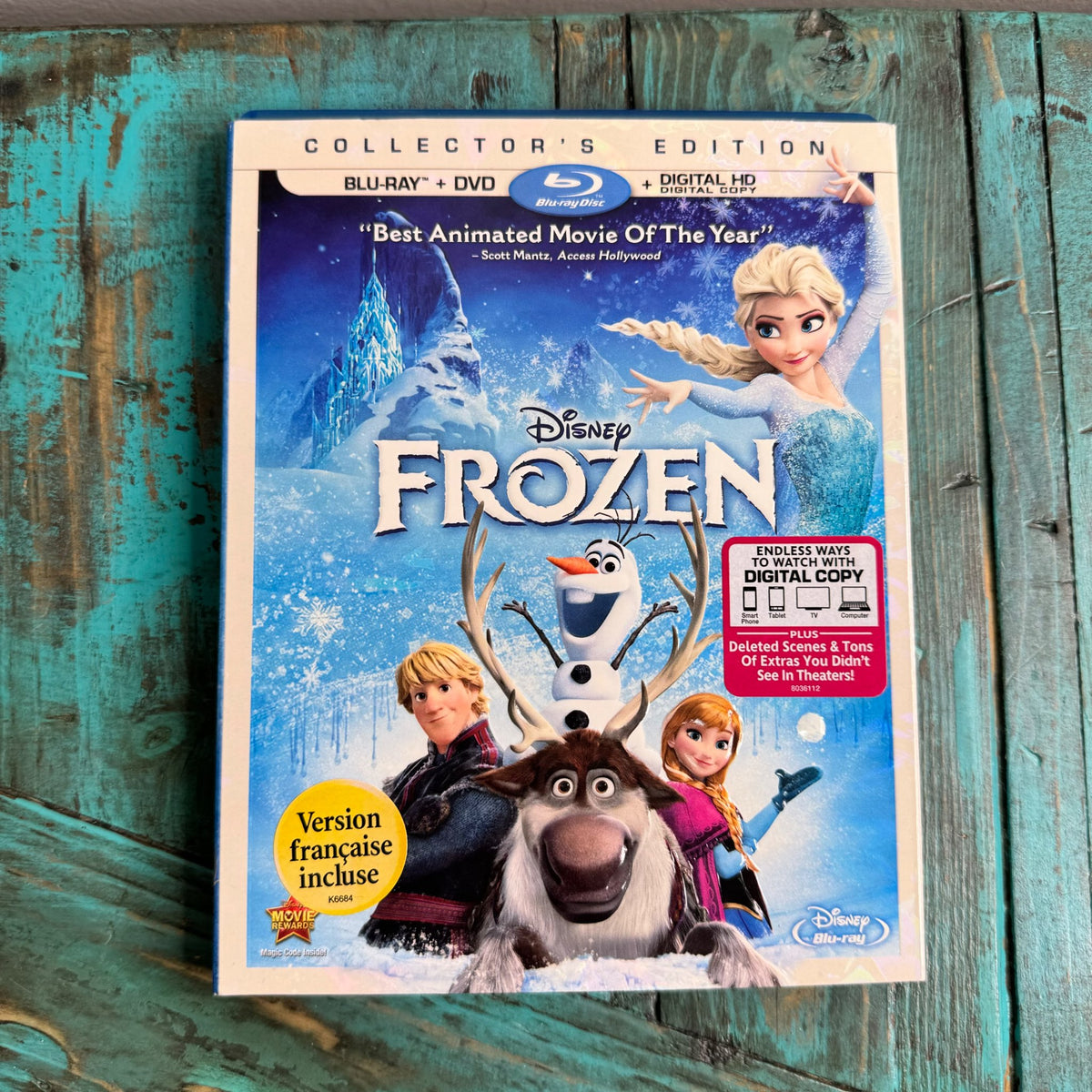 Disney Frozen Movie Blu-Ray DVD Collector's Edition