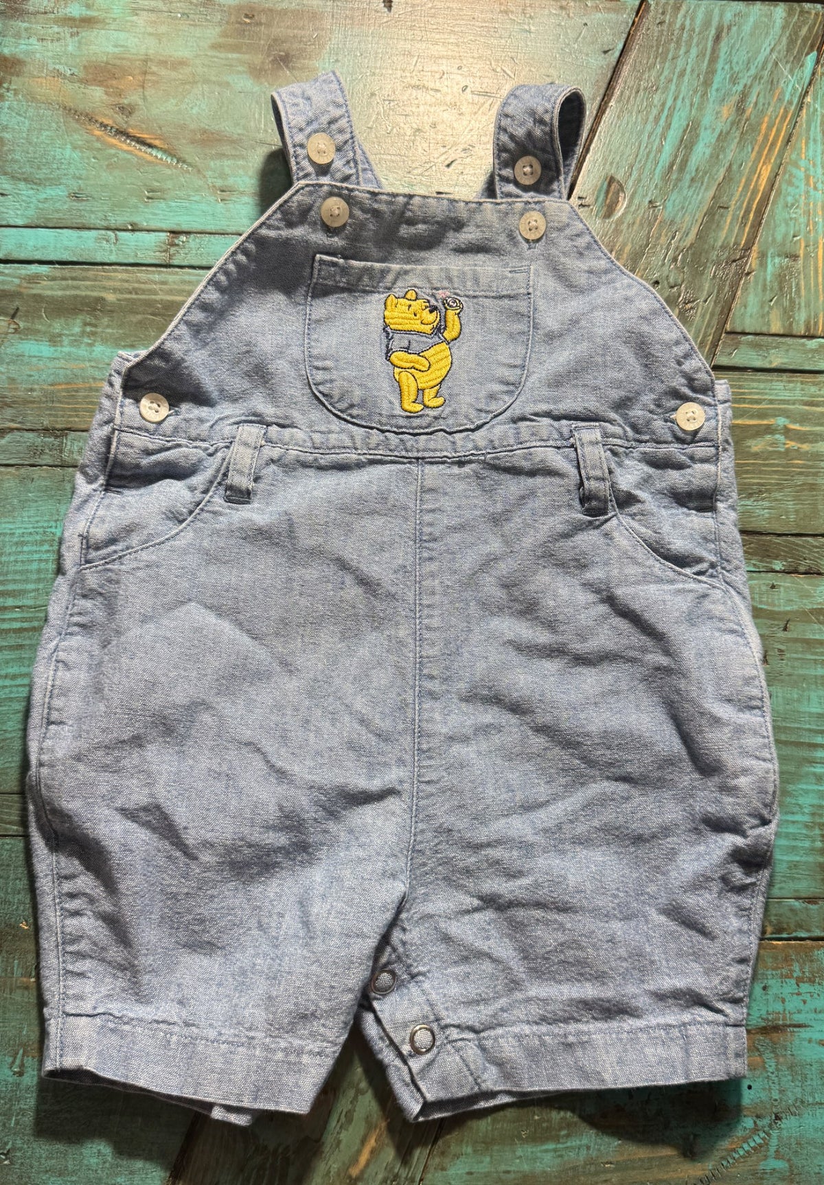 Size 6 Months Disney Store Winnie the Pooh Shortalls, Kids 6 Month (3-6M)