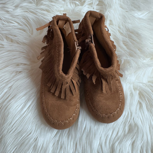 Size 10 Moccasins Fringe Side Zip, Shoes 10 (Toddler:2-4yr)
