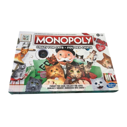 Monopoly Crazy For Cats Board Game Pet Edition Game for Cat Lovers Brand New