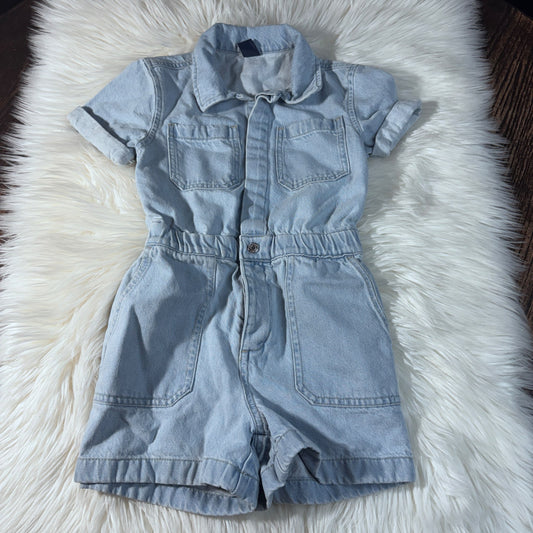 Size 8 Gap Blue Denim Romper , Kids 7 & 8 (small)