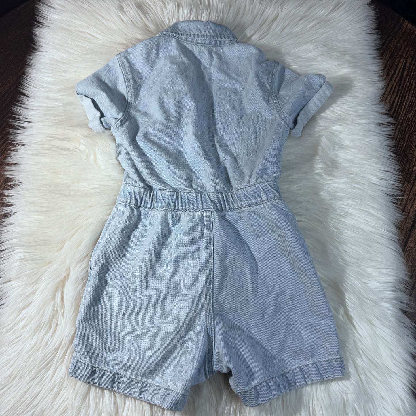 Size 8 Gap Blue Denim Romper , Kids 7 & 8 (small)