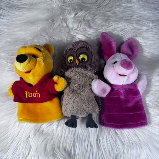 Disney Winnie the Pooh Piglet owl Plush Hand puppets