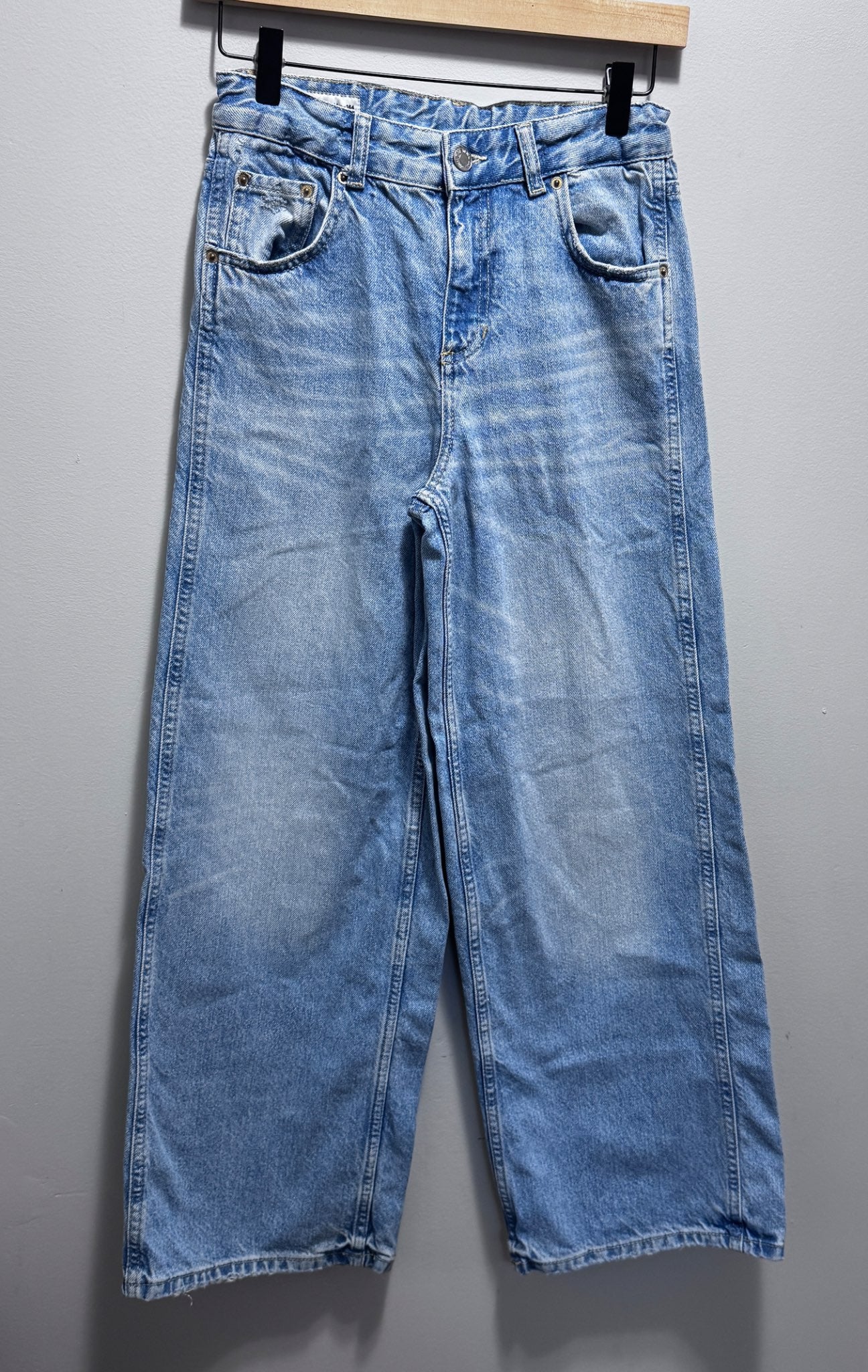 Size 13-14 Zara Wide Leg Jeans, Kids 12 & 14 (large)