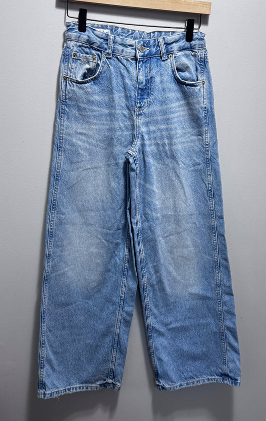 Size 13-14 Zara Wide Leg Jeans, Kids 12 & 14 (large)