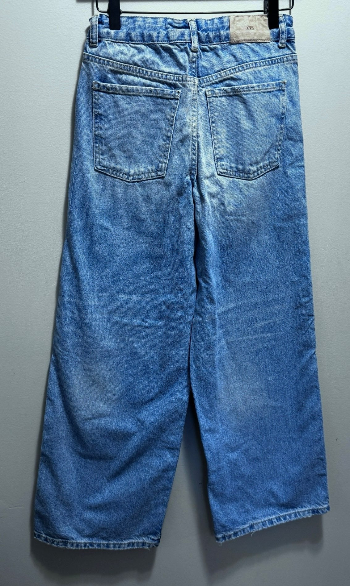 Size 13-14 Zara Wide Leg Jeans, Kids 12 & 14 (large)