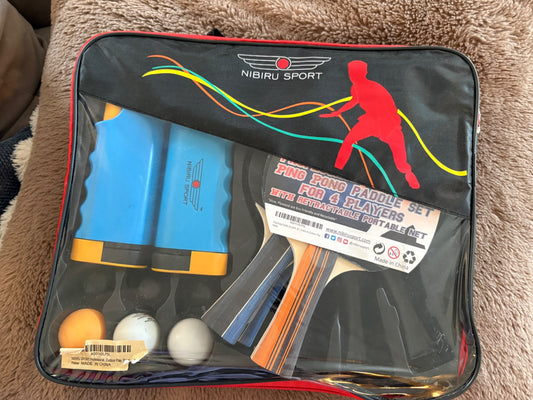 Ping pong paddle set