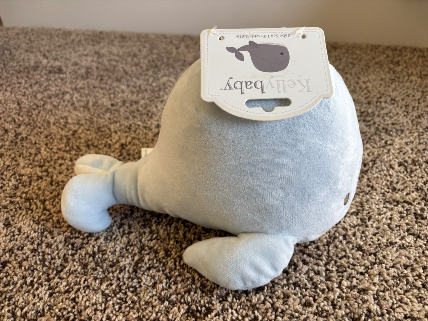 Stuffed whale newborn toy