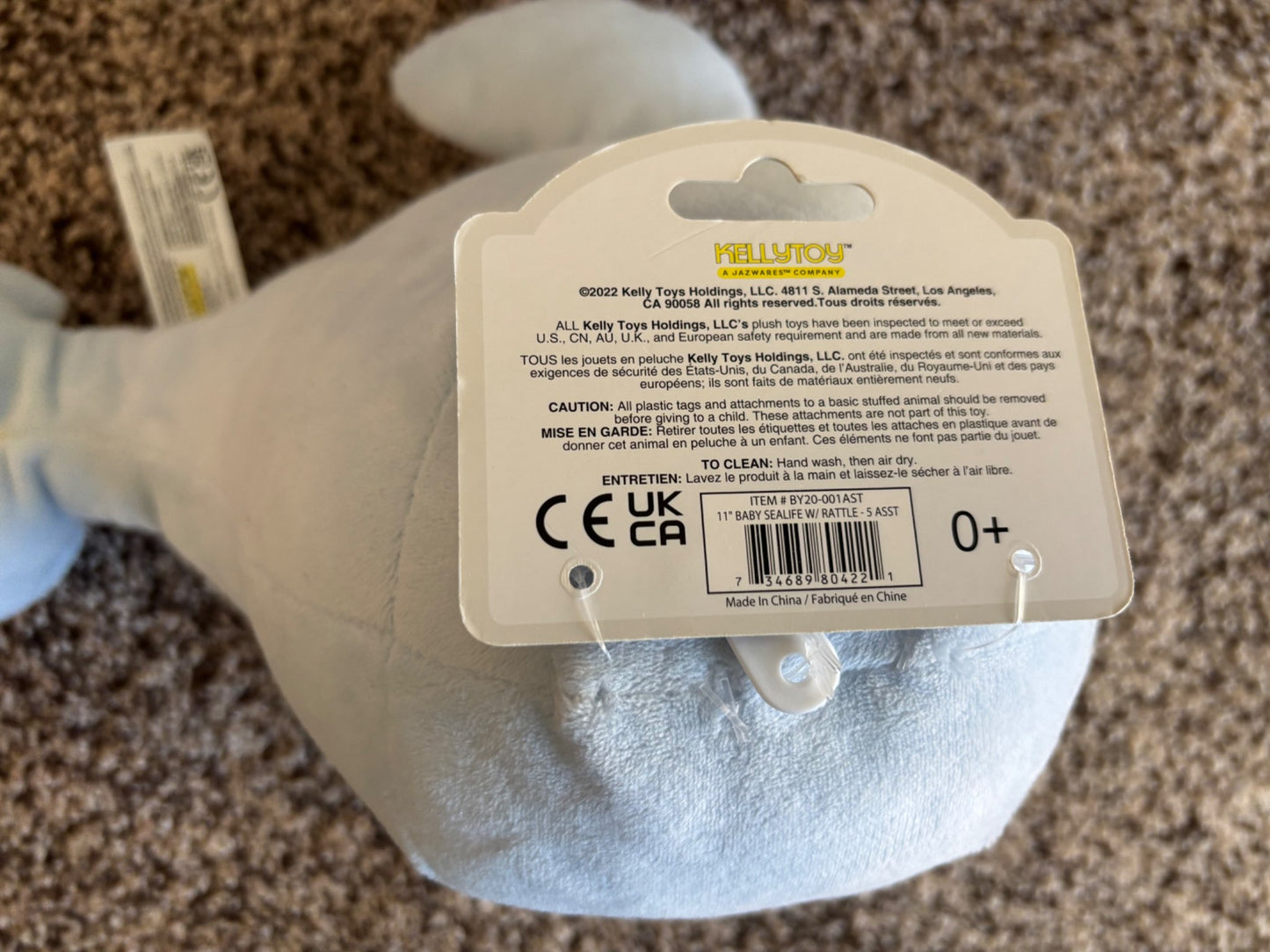 Stuffed whale newborn toy