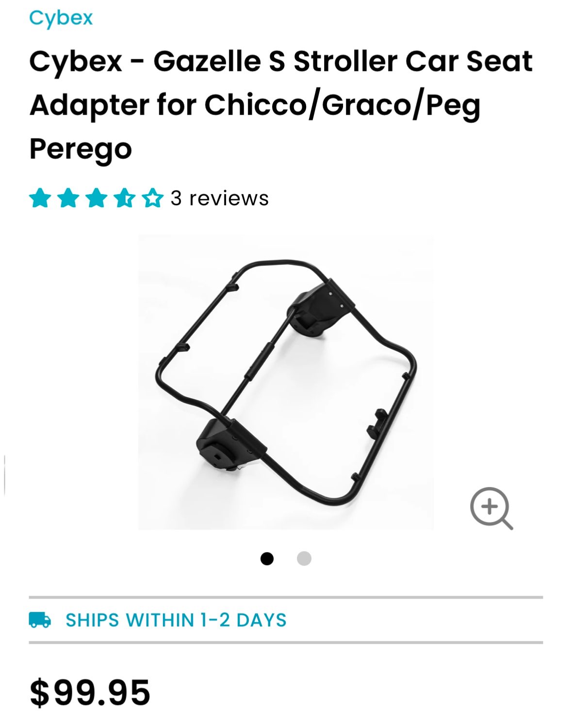 Cybex gold Gazelle S stroller adapter for infant car seat