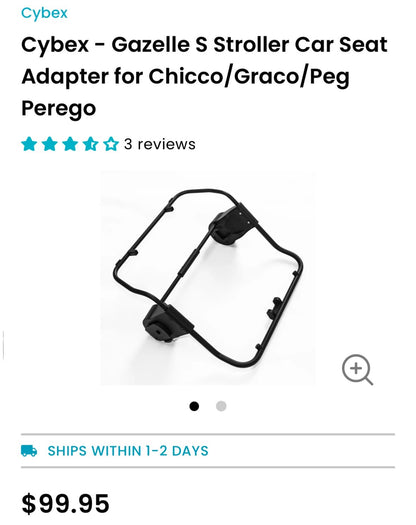Cybex gold Gazelle S stroller adapter for infant car seat