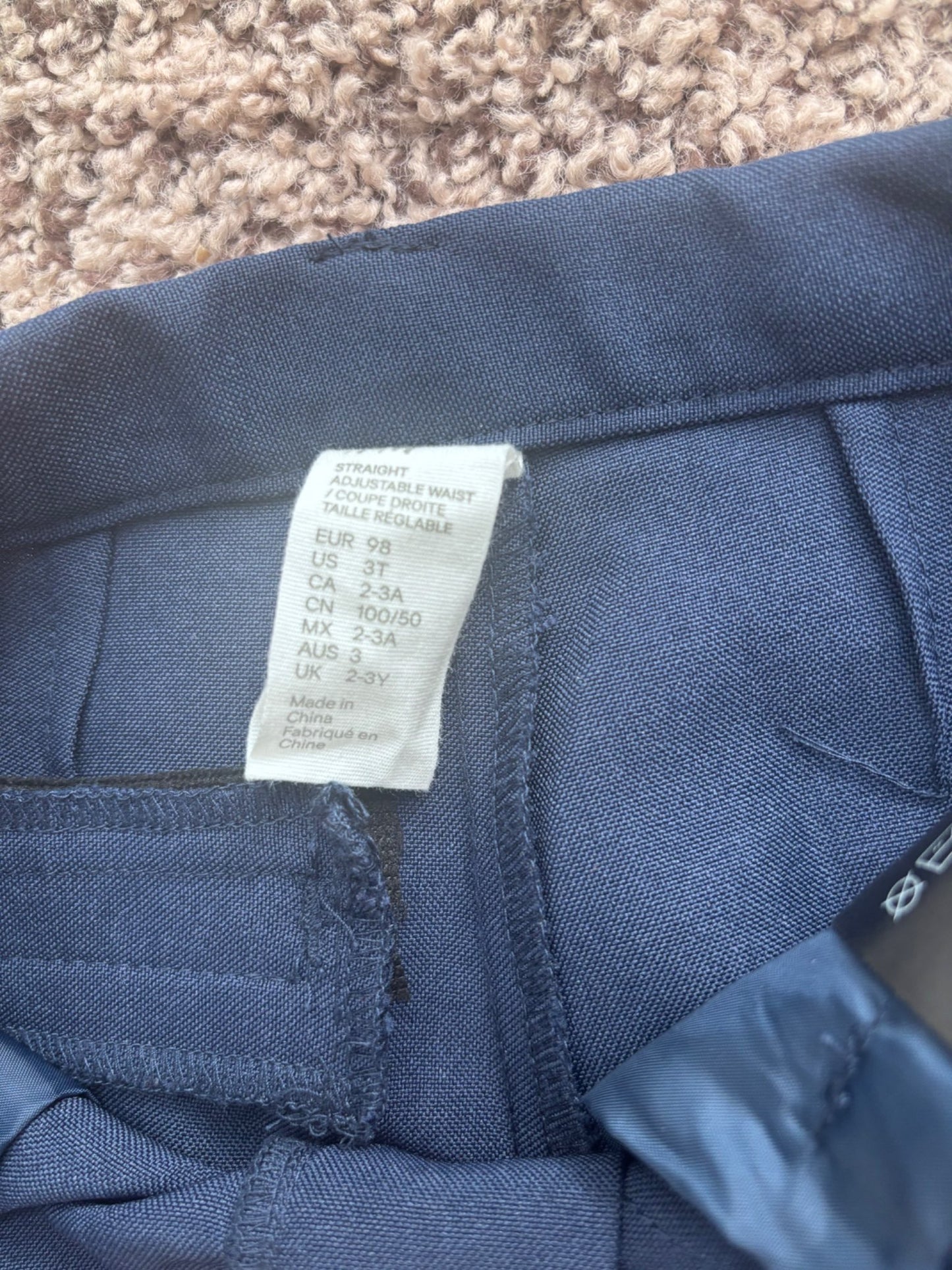 Navy 2/3T boys dress pants , Kids 2T