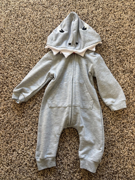NB baby shark onesie costume