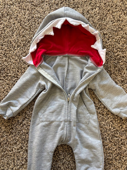 NB baby shark onesie costume