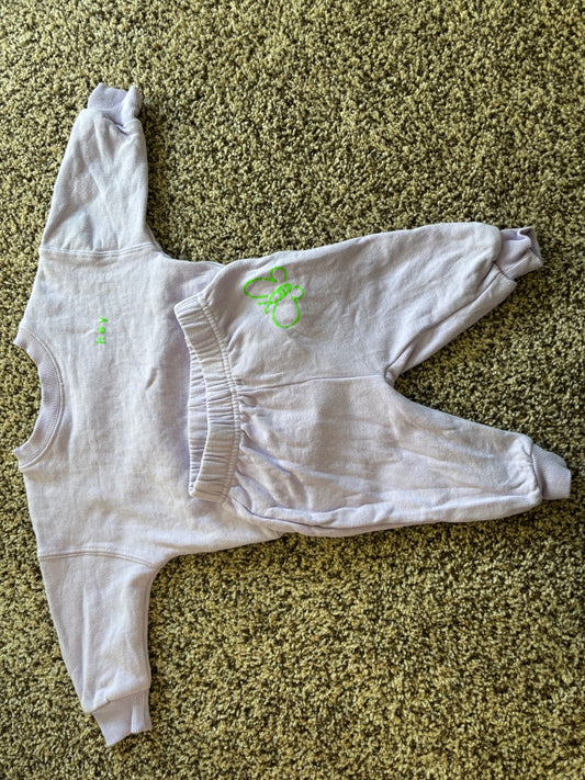 3-6 month, sweatsuit sweater and pants; purple , Kids 6 Month (3-6M)