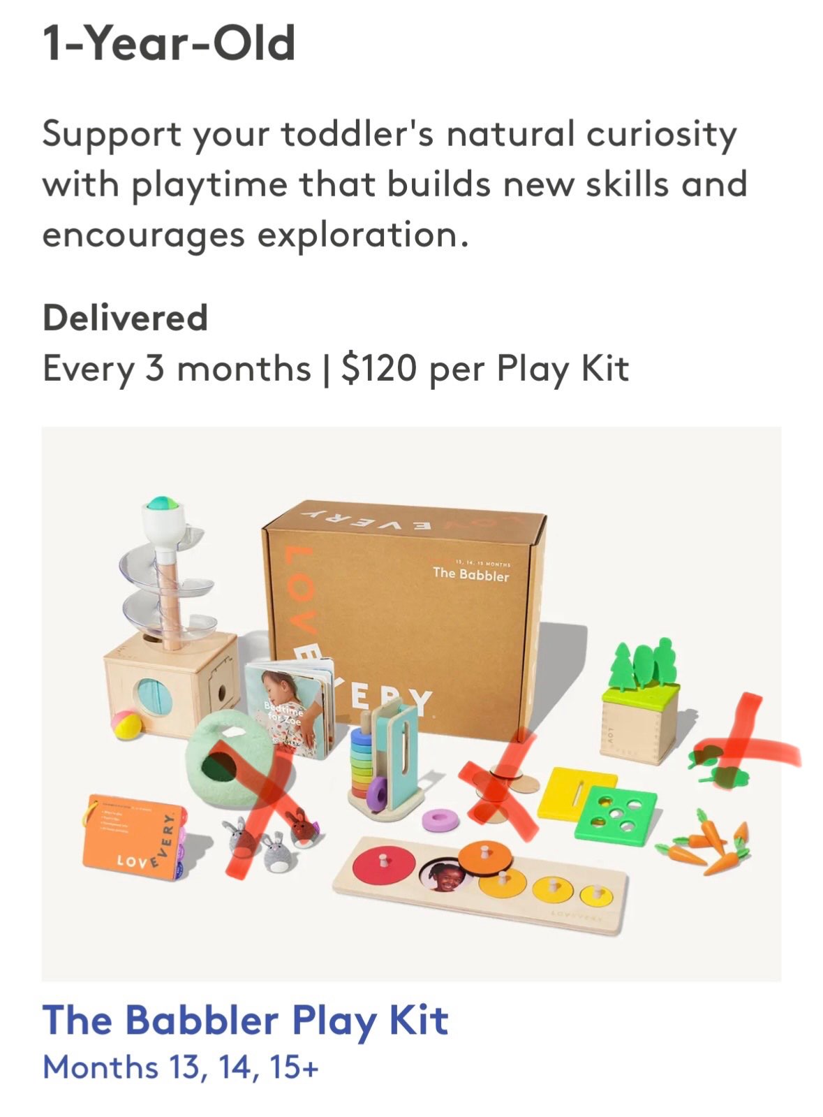 Lovevery 13,14,15 month “The Babbler” playkit
